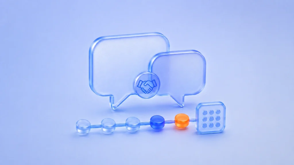 Revenue operations illustration representing sales processes, workflow management, and revenue operations